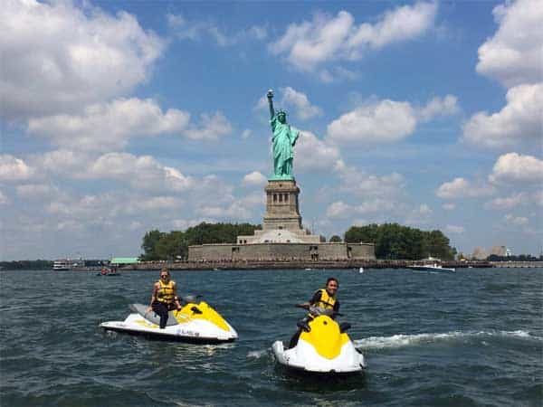 winter jet skiing in NY