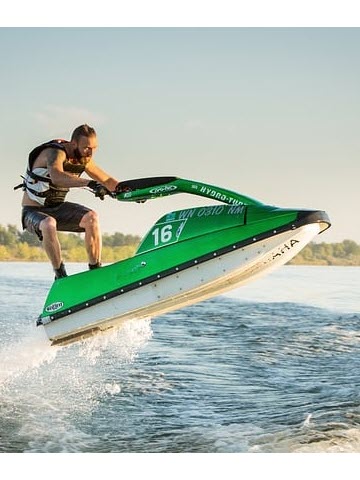 man jet skiing in New York