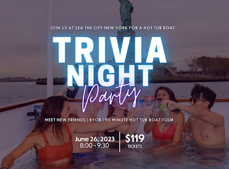 Trivia Night Hot Tub Boat Party
