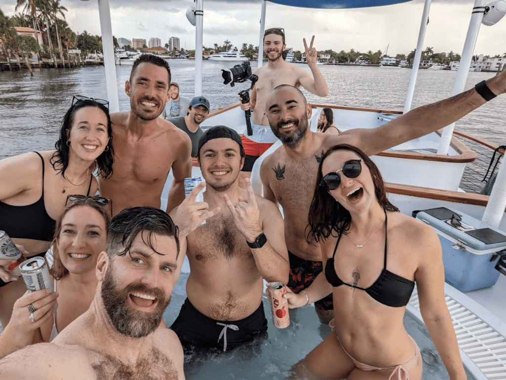 Fun on the Hot Tub Boat